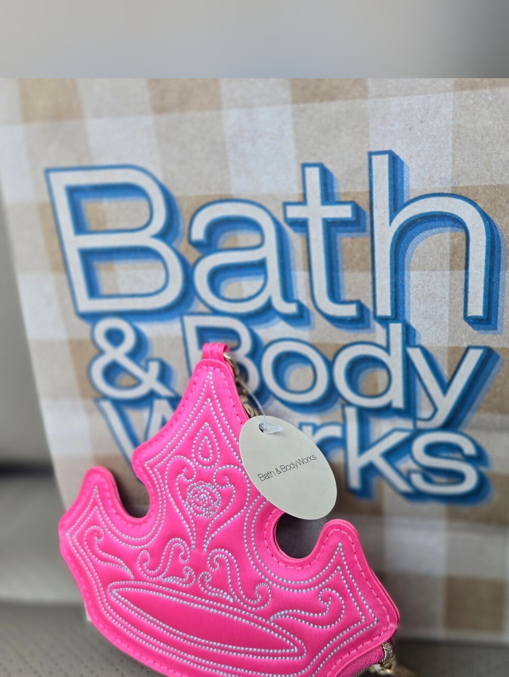 Bath & Body Works Hot Pink Crown Coin Pouch